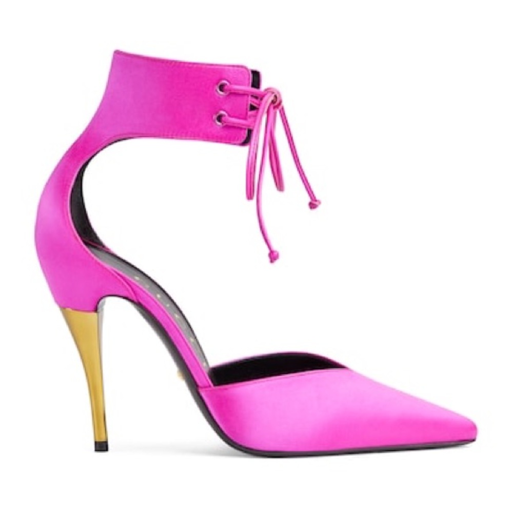 COPY - NIB GUCCI WOMEN'S HIGH HEEL PUMP In Fuchsia Satin EU 39.5  $1050